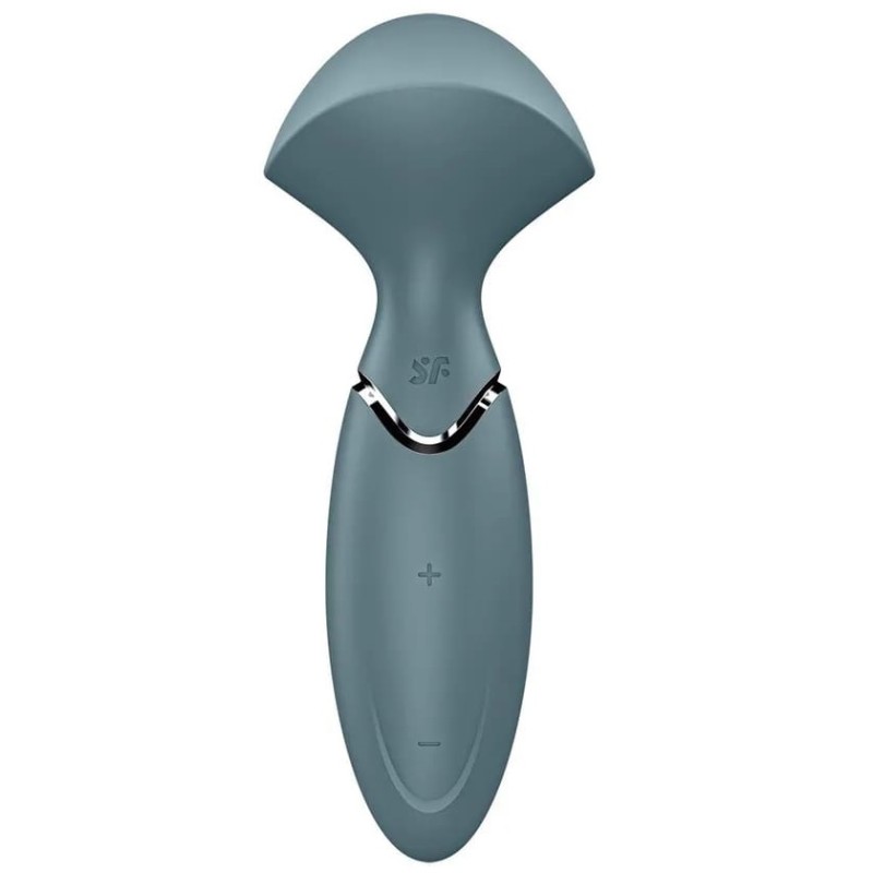 Перезаряжаемый мини-массажер с вибрацией Satisfyer Mini Wand-er серый