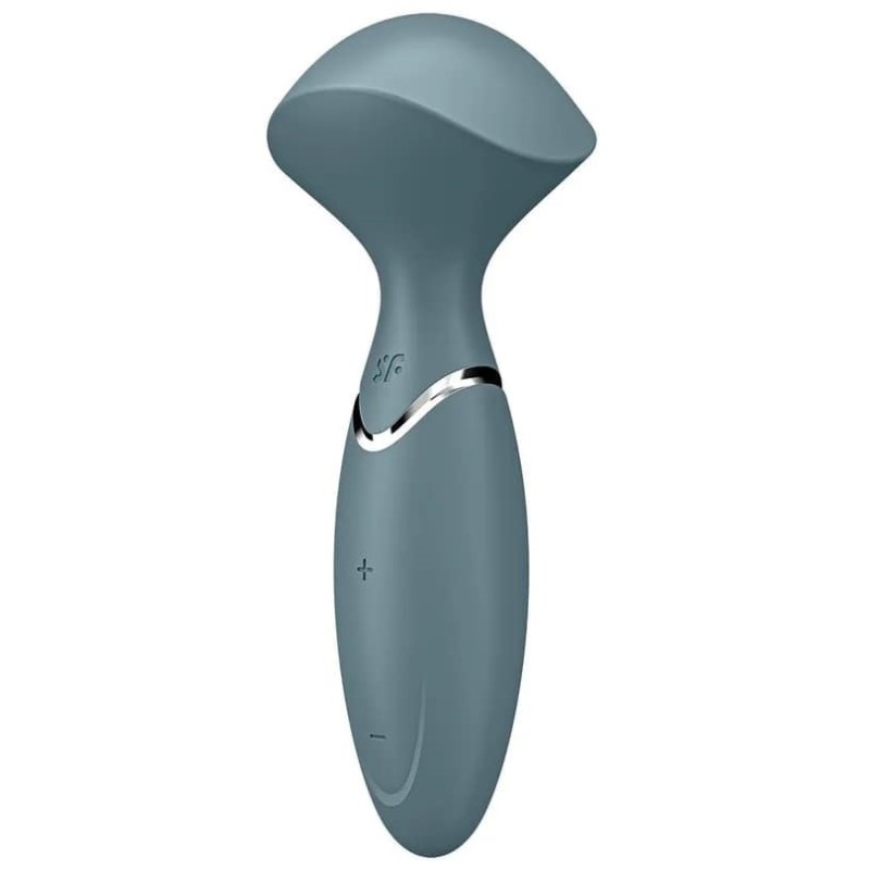 Перезаряжаемый мини-массажер с вибрацией Satisfyer Mini Wand-er серый
