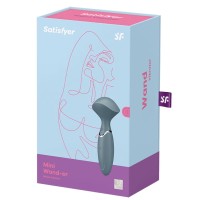 Перезаряжаемый мини-массажер с вибрацией Satisfyer Mini Wand-er серый
