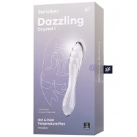 Двусторонний фаллос из стекла Satisfyer Dazzling Crystal 1 прозрачный 18 см