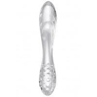 Двусторонний фаллос из стекла Satisfyer Dazzling Crystal 1 прозрачный 18 см