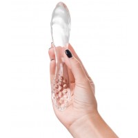 Двусторонний фаллос из стекла Satisfyer Dazzling Crystal 1 прозрачный 18 см