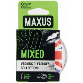 Презервативы в пластиковом кейсе Maxus №3 Air Mixed микс с обильной смазкой
