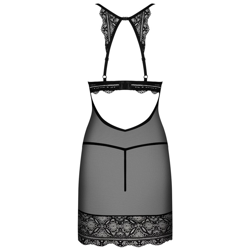 Соблазнительная полупрозрачная сорочка с трусиками-стрингами Renelia L/XL