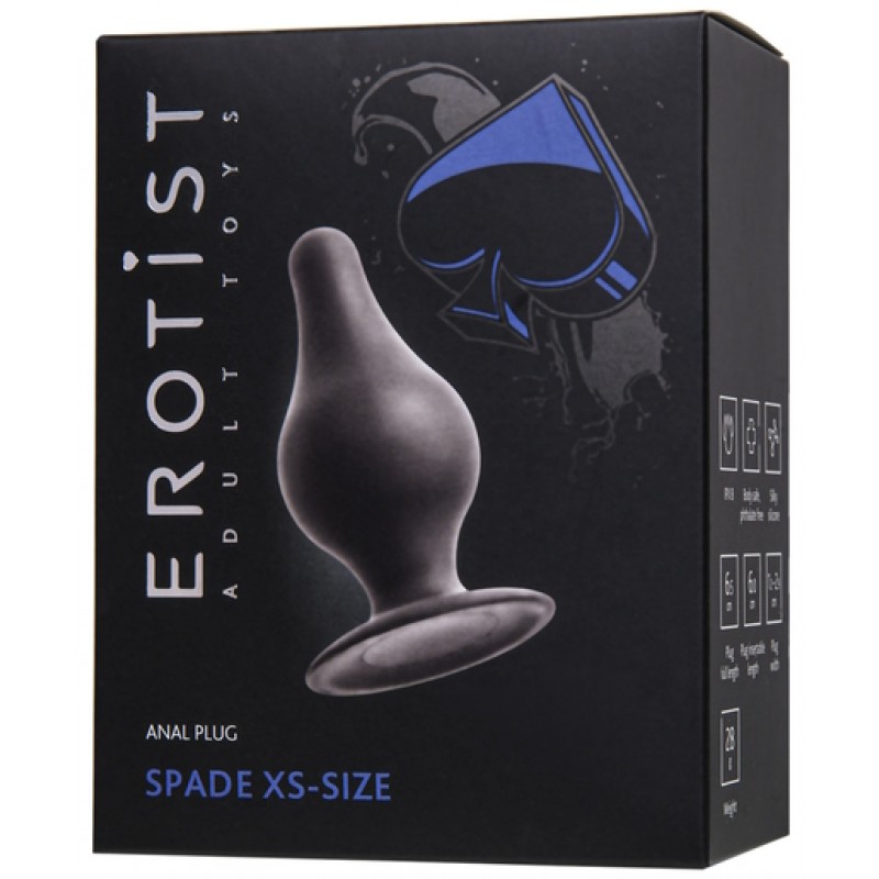 Фото Erotist Черная анальная втулка Erotist Spade XS