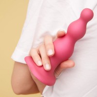 Фаллоимитатор Strap-On-Me Dildo Plug Beads L розовый 16 см