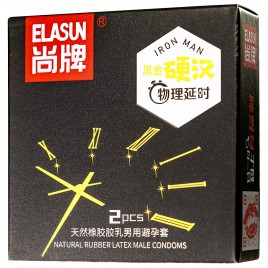 Уплотненные презервативы с пролонгирующим эффектом Elasun Iron Man 2 шт