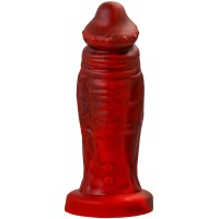 Искушающий фантазийный вибратор из жидкого силикона Black and Red by Toyfa Monster Saur 20 см
