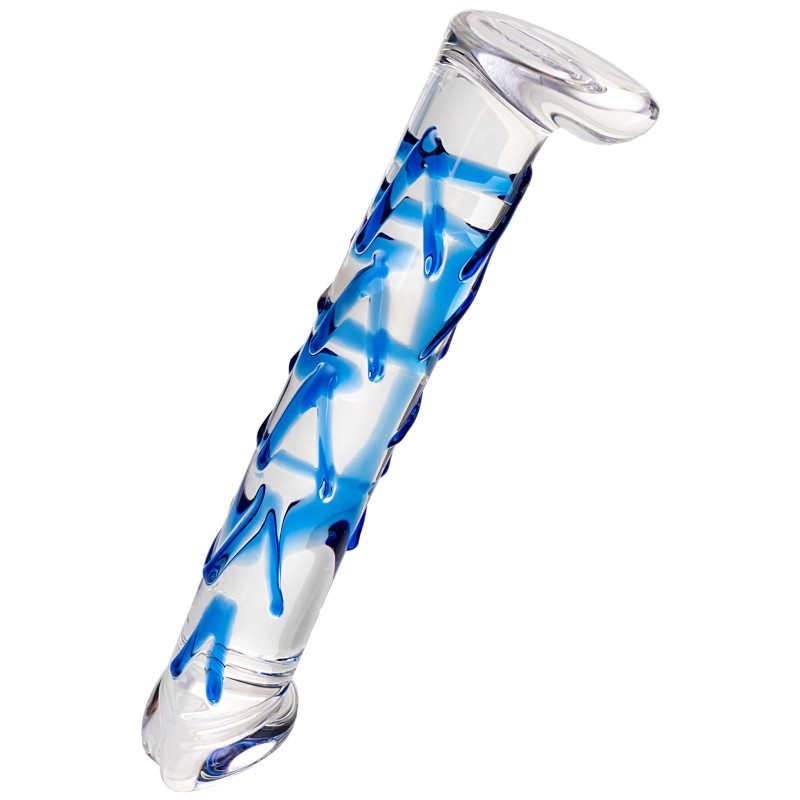 Реалистичный фаллос с ярко выраженной головкой и рельефным стволом Sexus Glass 17 см
