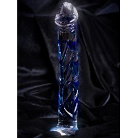 Реалистичный фаллос с ярко выраженной головкой и рельефным стволом Sexus Glass 17 см