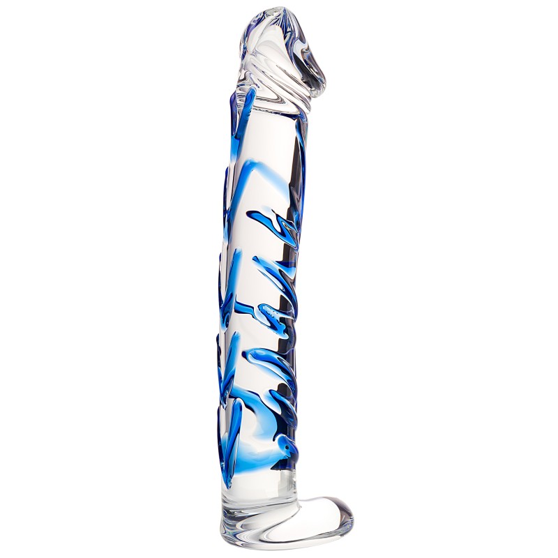 Реалистичный фаллос с ярко выраженной головкой и рельефным стволом Sexus Glass 17 см