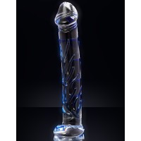 Реалистичный фаллос с ярко выраженной головкой и рельефным стволом Sexus Glass 17 см