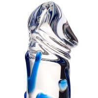 Реалистичный фаллос с ярко выраженной головкой и рельефным стволом Sexus Glass 17 см
