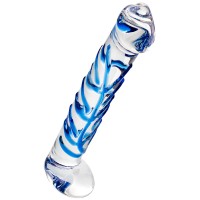 Реалистичный фаллос с ярко выраженной головкой и рельефным стволом Sexus Glass 17 см
