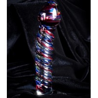 Изображение Sexus Glass Ребристый фаллос из стекла Sexus Glass 17 см