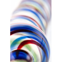 Изображение Sexus Glass Ребристый фаллос из стекла Sexus Glass 17 см