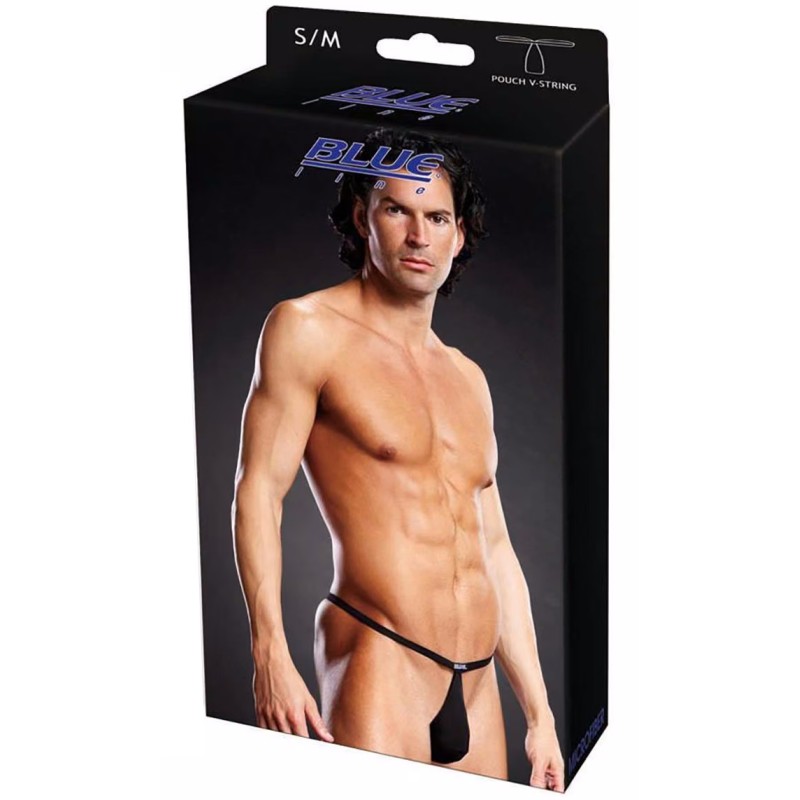 Мужские V-стринги Pouch черного цвета S/M