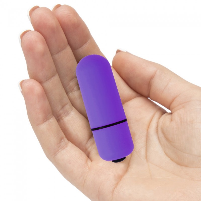 Фиолетовая вибропуля X-Basic Bullet Mini Lovetoy с 10 режимами вибрации