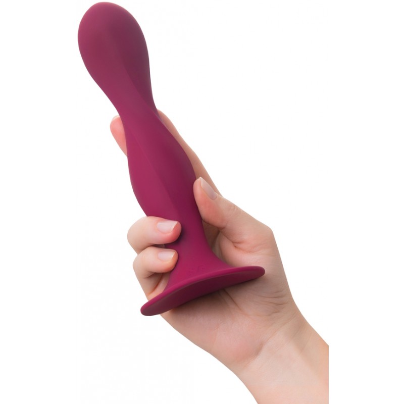 Фаллос Satisfyer Double Ball-R со смещенным центром тяжести красный 18 см