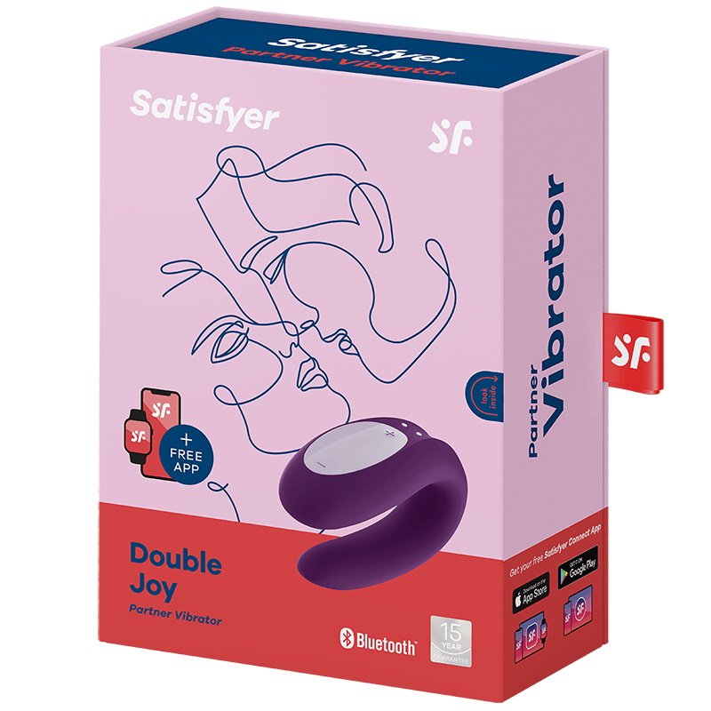 Смарт-стимулятор для пар Satisfyer Double Joy Partner Vibrator фиолетовый