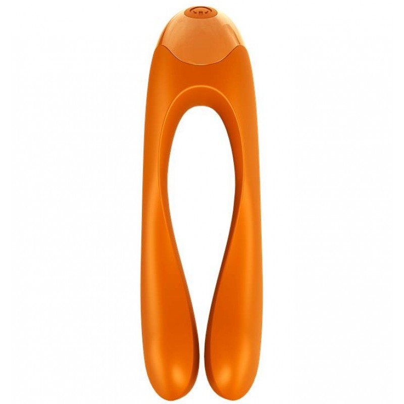 Универсальный перезаряжаемый вибростимулятор Satisfyer Candy Cane оранжевый