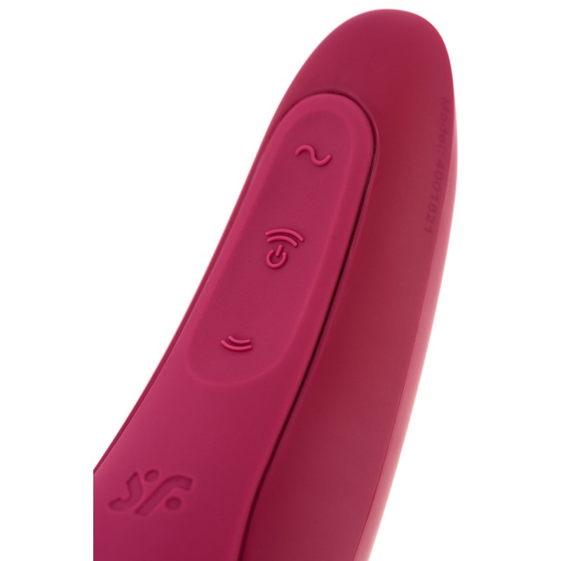 Вакуумный смарт-стимулятор клитора с вибрацией Satisfyer Curvy 1+ Rose Red