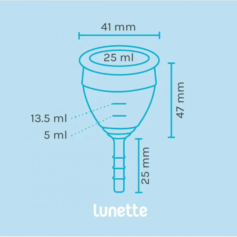 Фиолетовая менструальная чаша Lunette Cup 25 мл