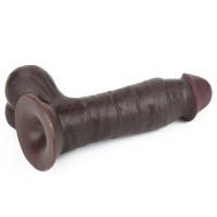 Фото Lovetoy, Китай Черный фаллоимитатор на присоске Lovetoy Sliding-Skin Dual Layer Dong 20 см