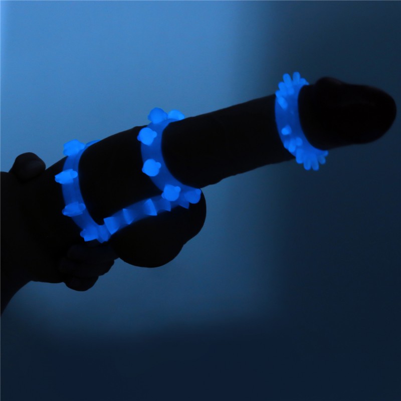 Набор из 4 светящихся в темноте эрекционных колец Lumino Play Penis Ring