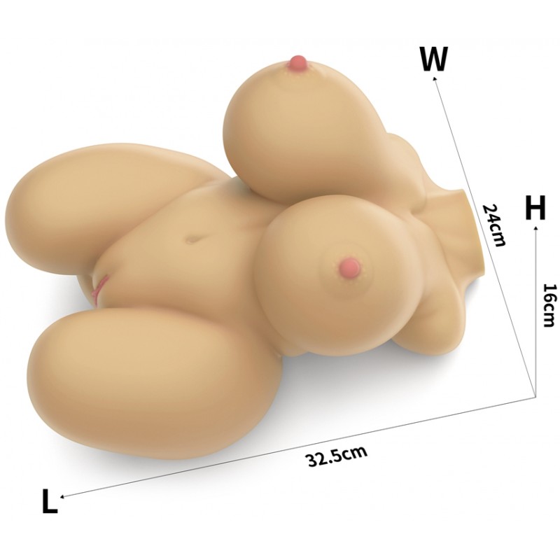 Реалистичный мастурбатор-торс с грудью Streetgirls Lovetoy 33 см