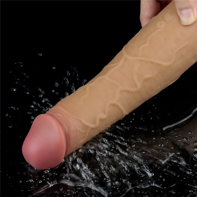 Реалистичный вибратор с ротацией Dual Layered Silicone Rotator 21 см