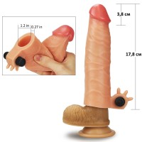 Насадка на пенис с вибрацией Revolutionary Silicone Nature Extender + 2 см к длине