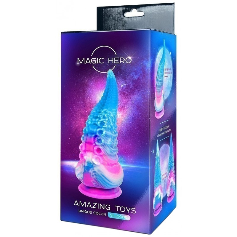 Изображение  Разноцветный фаллос в виде щупальца Magic Hero 21 см