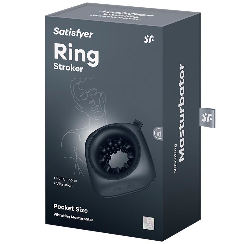 Перезаряжаемый компактный мастурбатор с вибрацией Satisfyer Ring Stroker