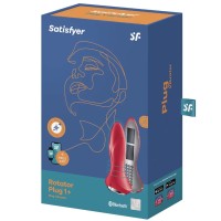 Анальный смарт-стимулятор с вибрацией и ротацией Satisfyer Rotator Plug 1+ красный