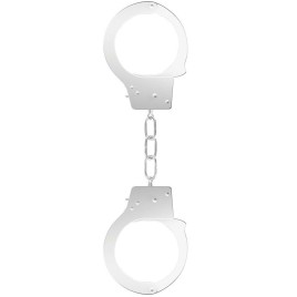 Белые металлические наручники Ouch Beginners Handcuffs