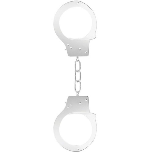 Белые металлические наручники Ouch Beginners Handcuffs