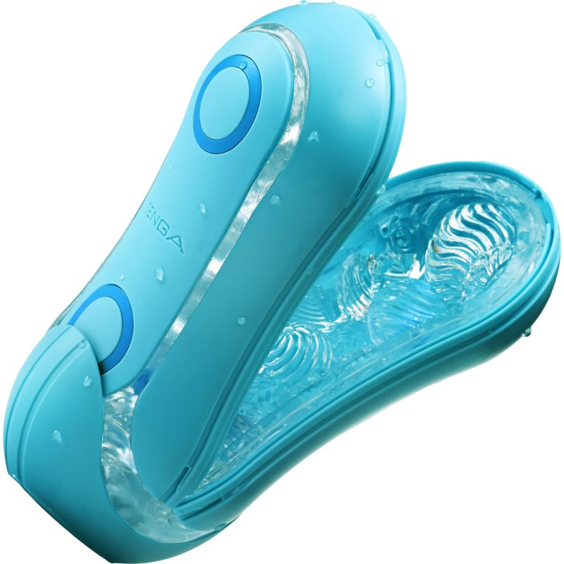 Футуристичный мастурбатор Tenga Flip ORB Ocean голубой