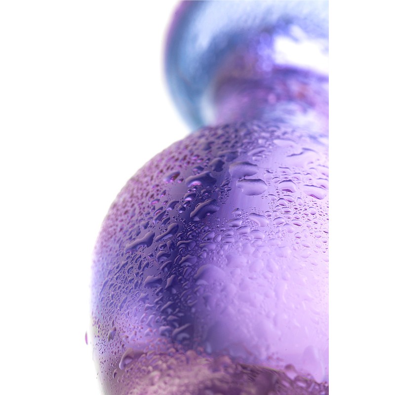 Анальная втулка Sexus Glass, стекло, фиолетовая, 10 см, Ø 4 см