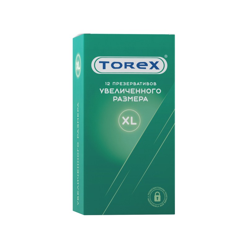 Презервативы Torex, увеличенного размера, латекс, 20 см, 5,6 см, 12 шт.