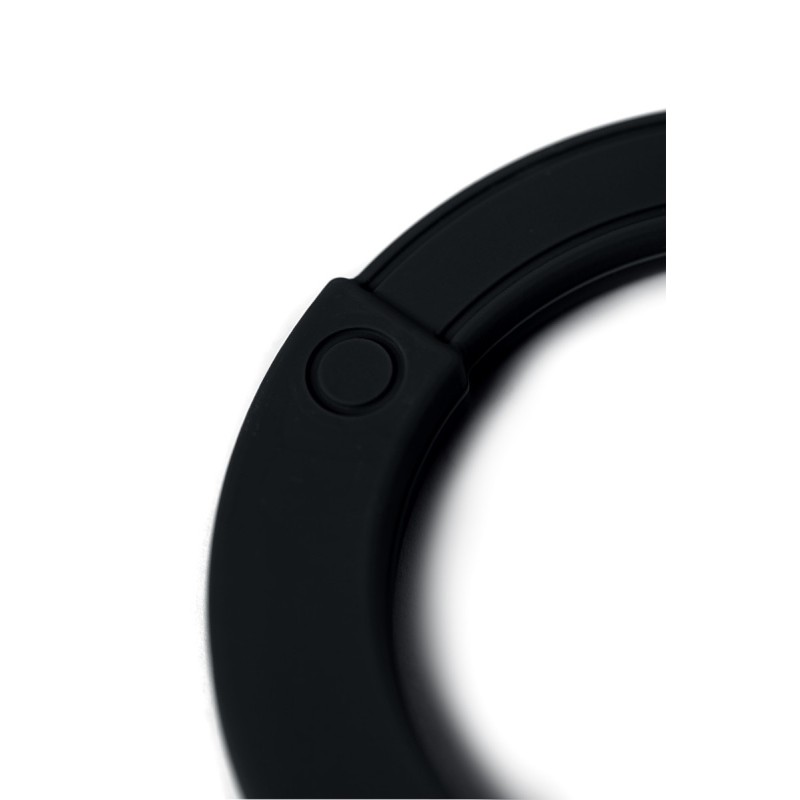 Силиконовые наручники Eromantica, силикон, черные, 33 см