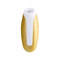 Вакуум-волновой бесконтактный стимулятор клитора Satisfyer Love Breeze, силикон, золотой, 9,5 см.