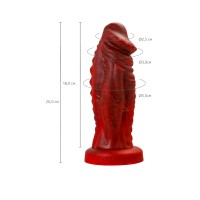 Вибратор Black&Red by TOYFA Monster Saur, силикон, красно-черный, 21,7 см