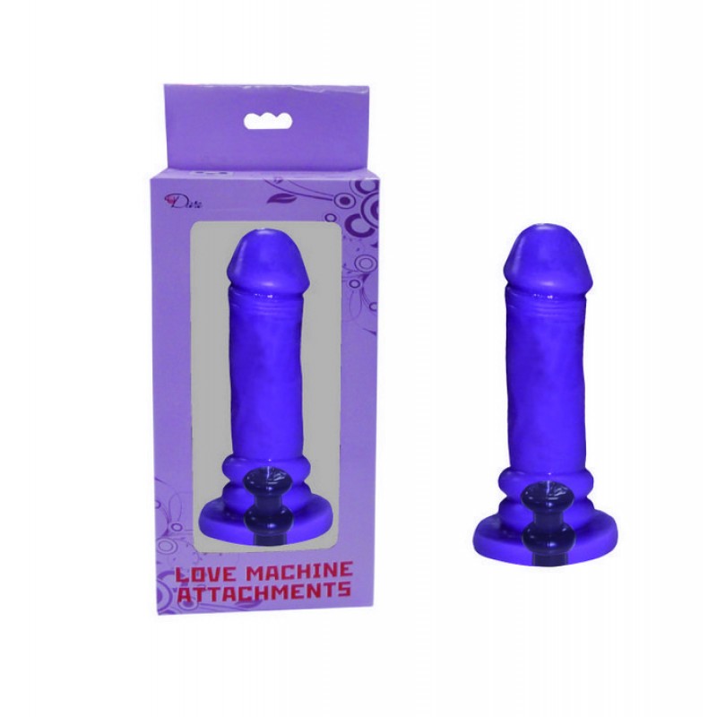 Сменная насадка для секс машин Diva, фаллос, TPR, фиолетовая, 16 см