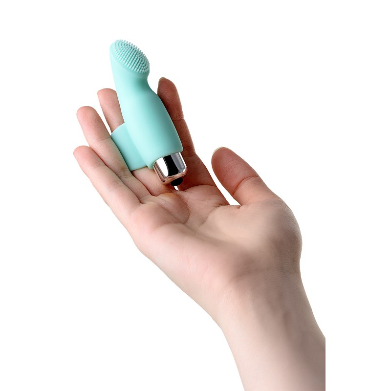 Вибронасадка на палец для клиторальной стимуляции JOS BLISS, силикон, голубая, 9 см
