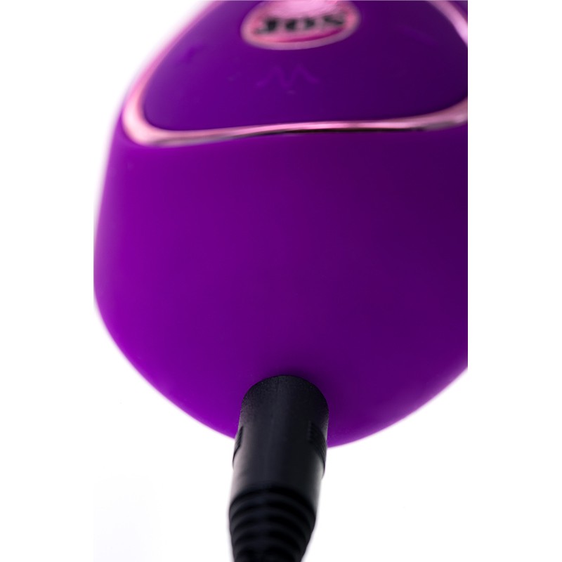 Ротатор с клиторальным стимулятором JOS YUM, силикон, фиолетовый, 21 см.