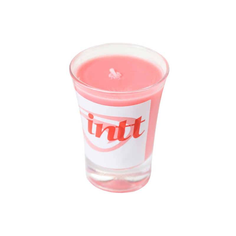Массажная свеча для поцелуев INTT Strawberry с ароматом клубники, 30 мл