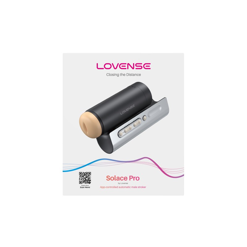 Мастурбатор нереалистичный LOVENSE Solace PRO, TPE, черный, 23,1 см