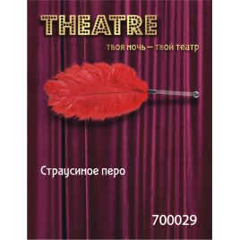 Перо страусиное TOYFA Theatre красное,40 см
