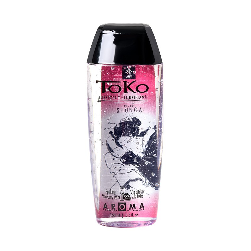 Лубрикант Shunga Toko Aroma на водной основе, клубника и шампанское, 165 мл.